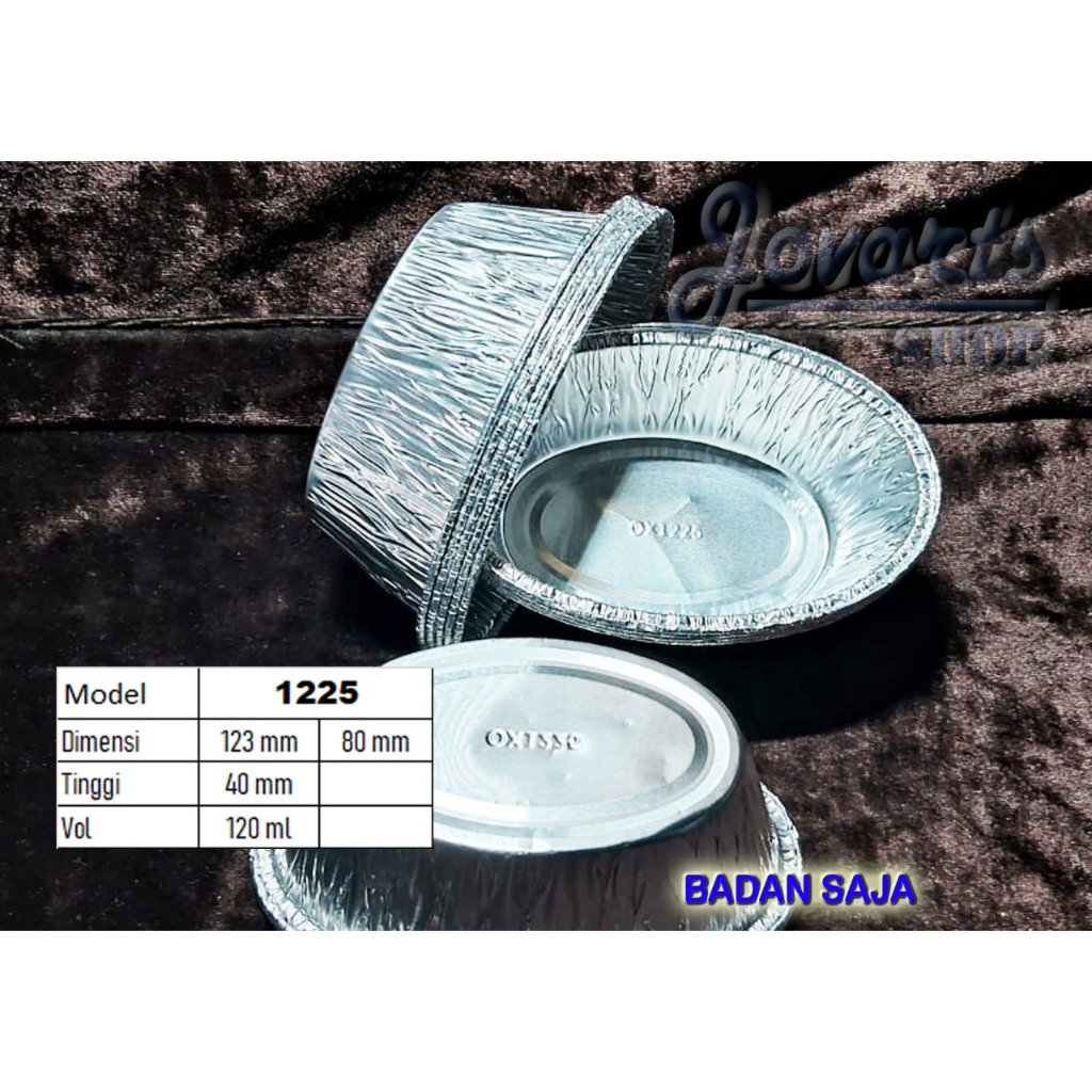 1225  OX BADAN saja alumunium foil cup  Oval