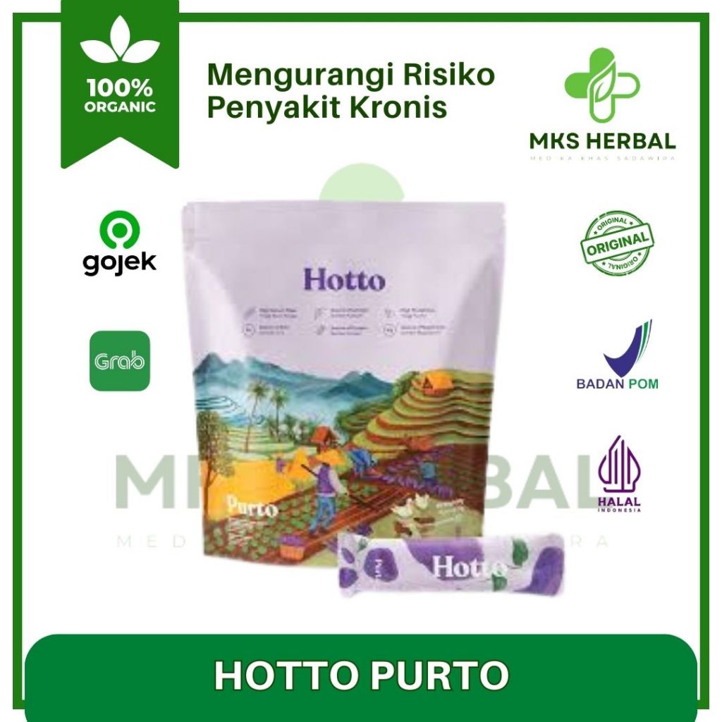 

Hotto Purto1 Pouch 16 Sachet BPOM Halal Multigrain Menurunkan Darah Tinggi Hoto