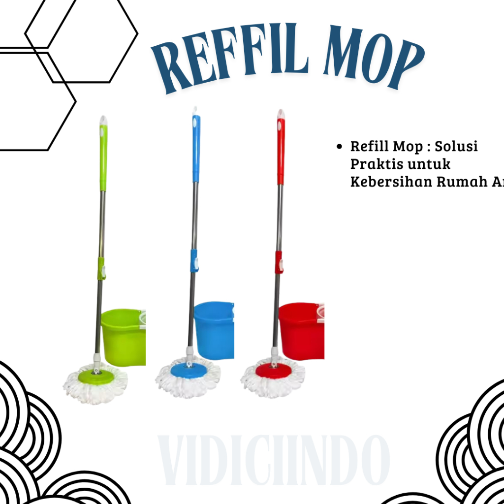 TERBARU Tongkat pel spin mop / gagang pel spin mop +kain pel REFILL TONGKAT HANDLE + KAIN SPIN MOP/