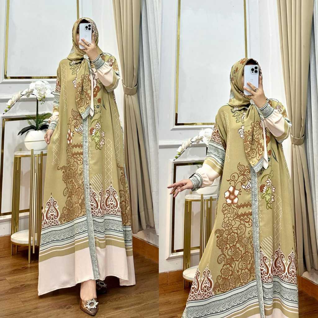 gamis lebaran hitam bahan lembut gamis terlaris outfit lebaran wanita kekinian baju cantik wanita