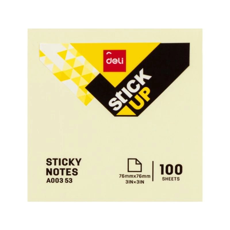 

STICKY NOTES - DELI - 76X76MM 3INX3IN - 100 SHEETS - A003