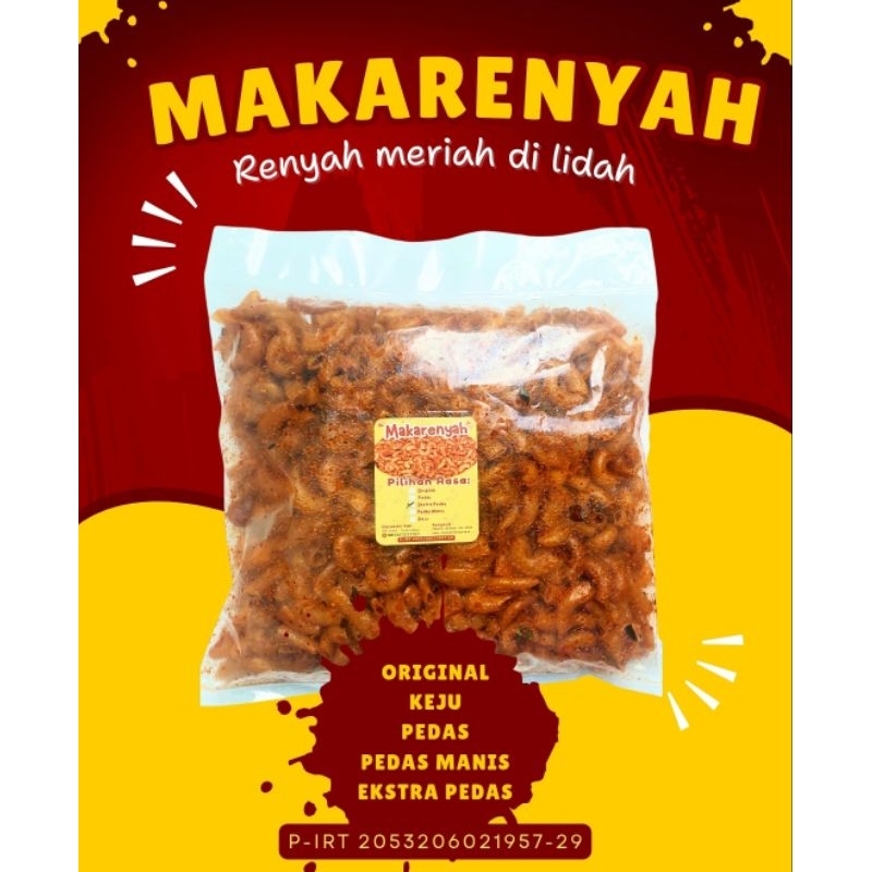 

Makaroni pedas daun jeruk 500gram - JHE Snack