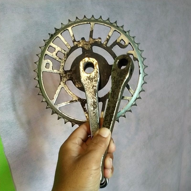 gear crank sepeda onthel philips 44