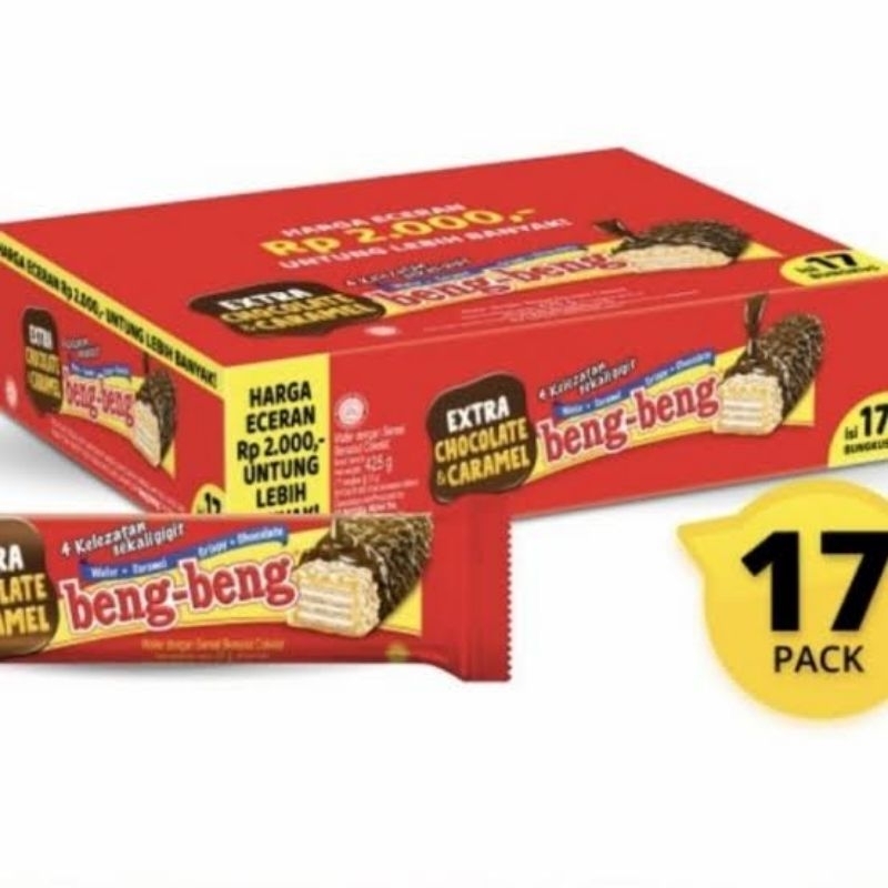 

Beng beng 1 box isi 17 pcs @25 gram termurah