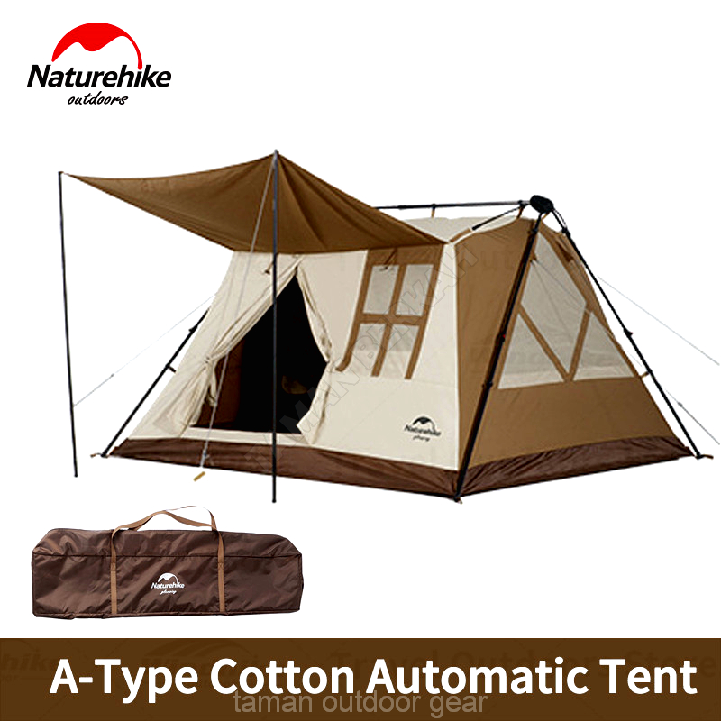 TENDA GLAMPING 4P A-TYPE COTTON ROOF AUTOMATIC TENT NATUREHIKE CNH22ZP029