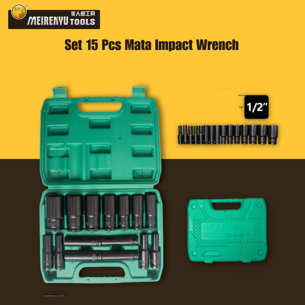 Set Meirenyu Pcs Mata Impact Wrench 15