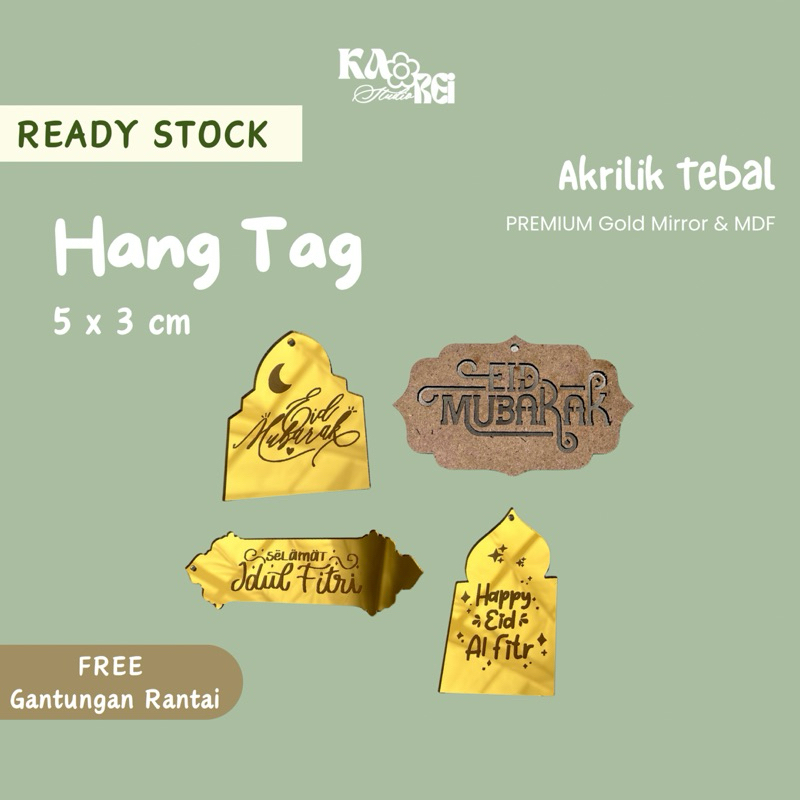 Hang Tag Akrilik Idul Fitri | Hang Tag Idul Fitri | Gantungan Lebaran | Hang Tag Lebaran | Gantungan