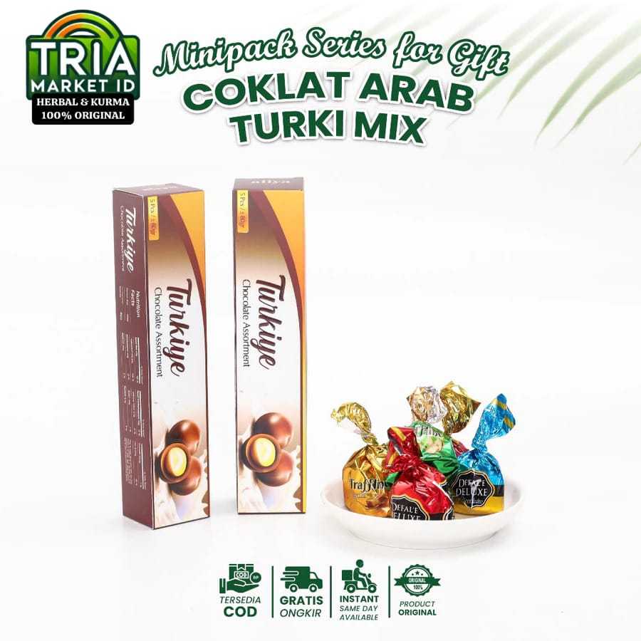 

Coklat Arab Turki Premium Mix Kemasan Mini Pack Oleh-oleh Haji Umroh