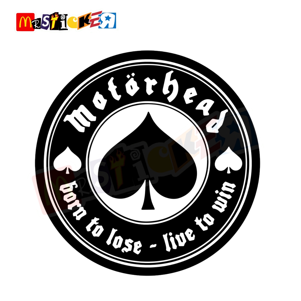 

sticker band Motorhead ace on spades logo rounded stiker