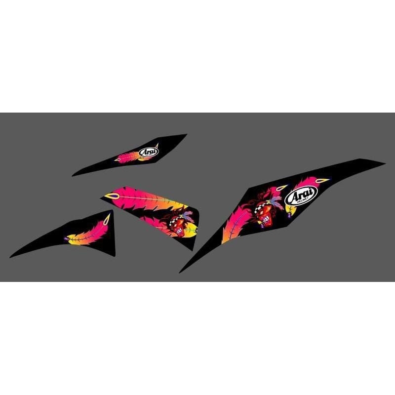 STRIPING STICKER TRANSPARAN YAMAHA MIO M3 125 DESIGN ARAI RUSSELL CUSTOM