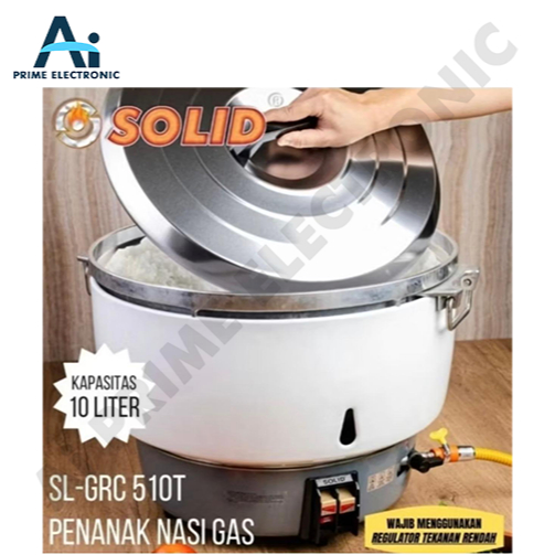 SOLID SL GRC-510T Penanak Nasi Jumbo Rice Cooker Gas 10 Liter