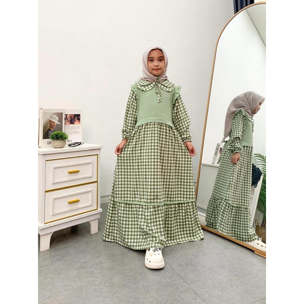 YUMNA Kids, Gamis Anak Terbaru Bahan Syakila Dress Lebaran