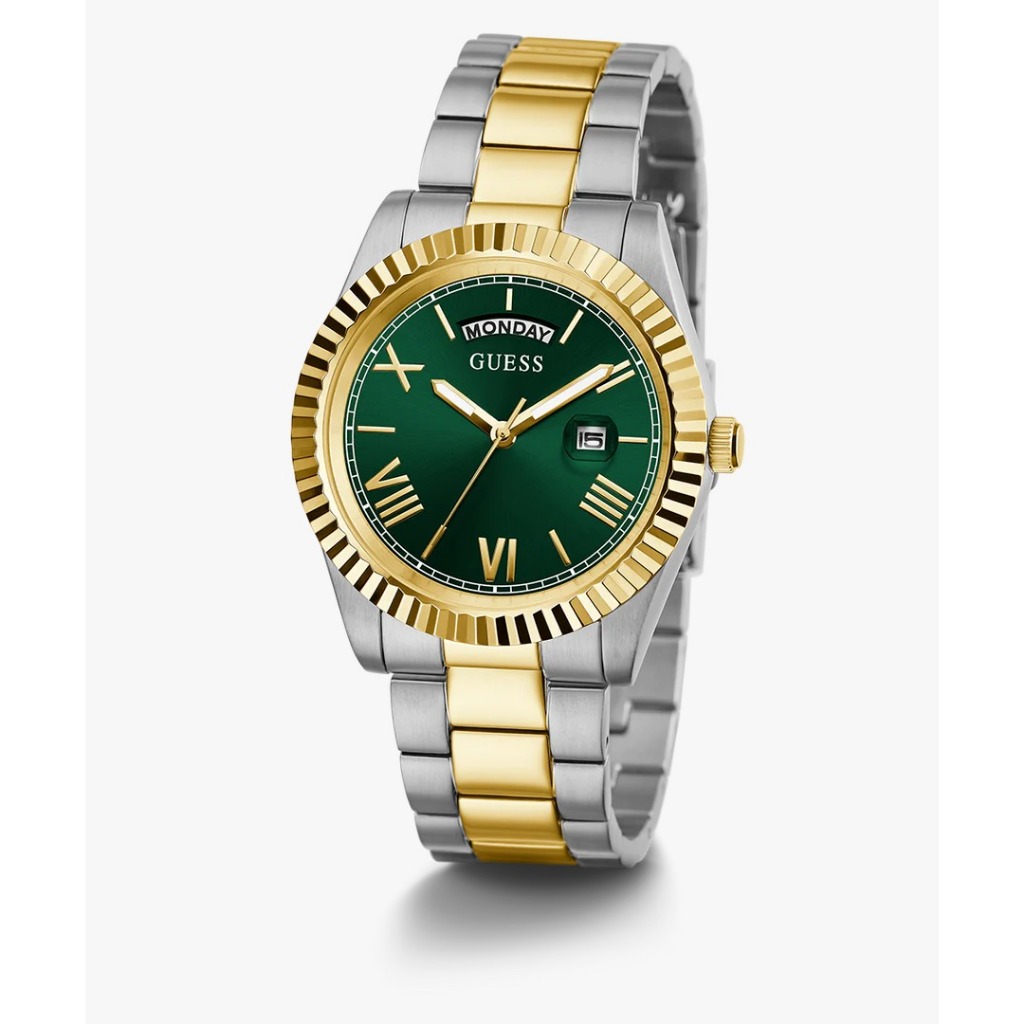 Jam Tangan Watch Arloji Laki Laki Cowo Mens Guess 2 Tone GW0265G8 Original