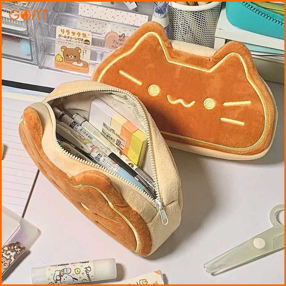 

[Ready✅COD]Besar Pencil Case/Tas Pena Kucing Lucu/Kotak Pensil Zipper Kartun/Tempat pensil kain Kotak