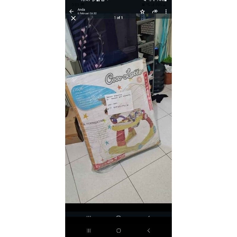 preloved baby walker apolo baby coco latte