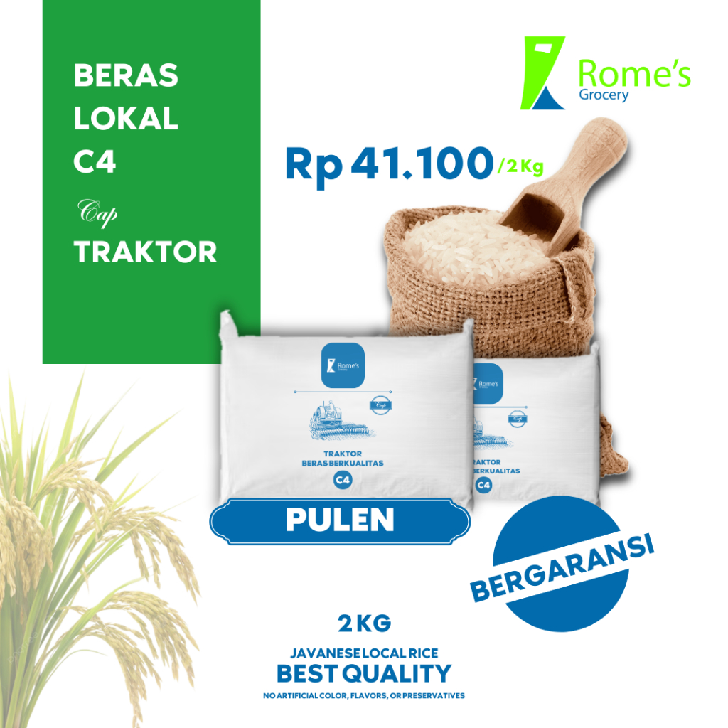 

Beras Lokal (Pulen) | 2 Kg I Fresh I Bergaransi I Romes Grocery