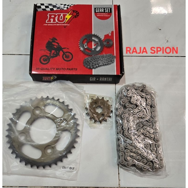 Promo Gear Set Supra Fit New 428H 38T 14T/Gear Paket Supra Fit New 38T 14T 428H