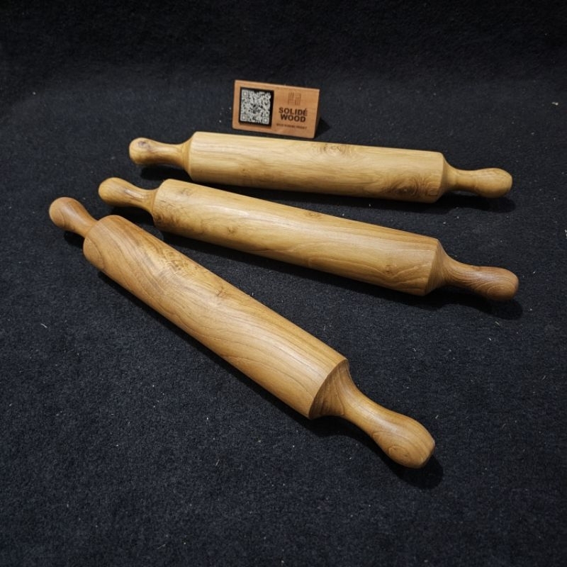 Rolling pin / penggiling adonan kue kayu JATI jateng utuh
