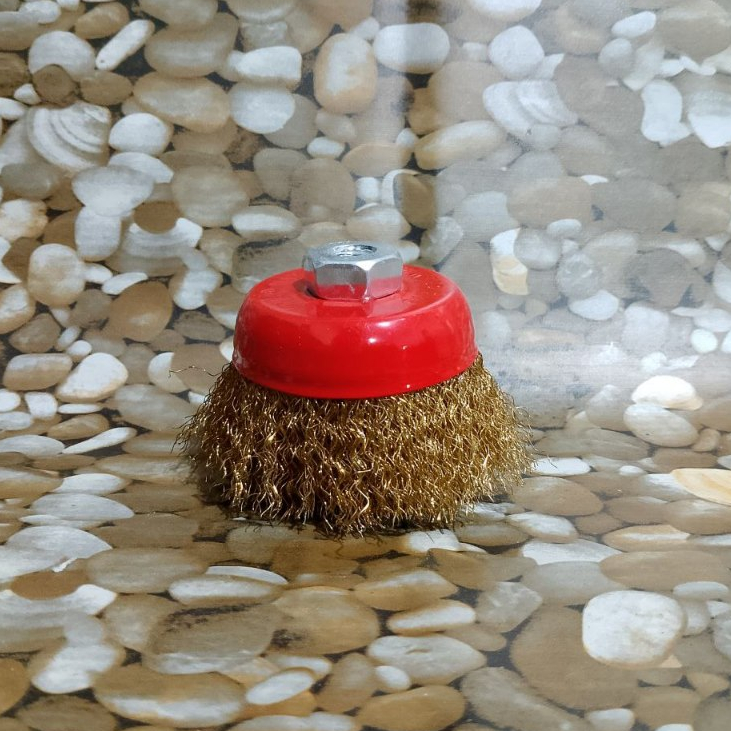 Sikat Kawat Kuningan Mangkok