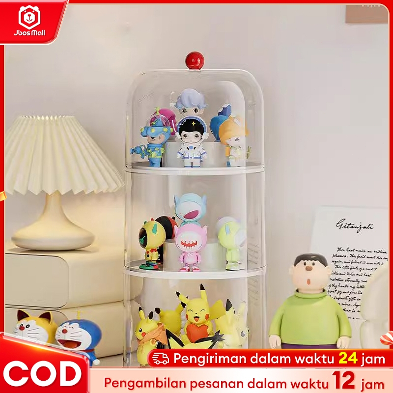 Acrylic Kotak Display Putar Kotak Display Penyimpanan 360° Kotak Pajangan Berputar Dudukan Pajangan 