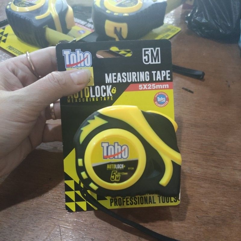 meteran tukang 5meter TOHO /meteran 5m TOHO autolock ( kunci otomatis )