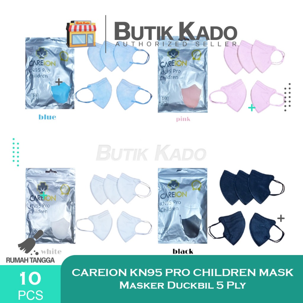 MASKER KN 95 PRO CAREION ANAK ISI 10PC MASKER CAREION KN95 ANAK PRO 5PLY  - KN95 PRO (10PC)