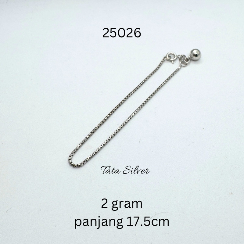 Gelang Rantai Italy Dewasa Lonceng Bel (925 Sterling Silver) 25026