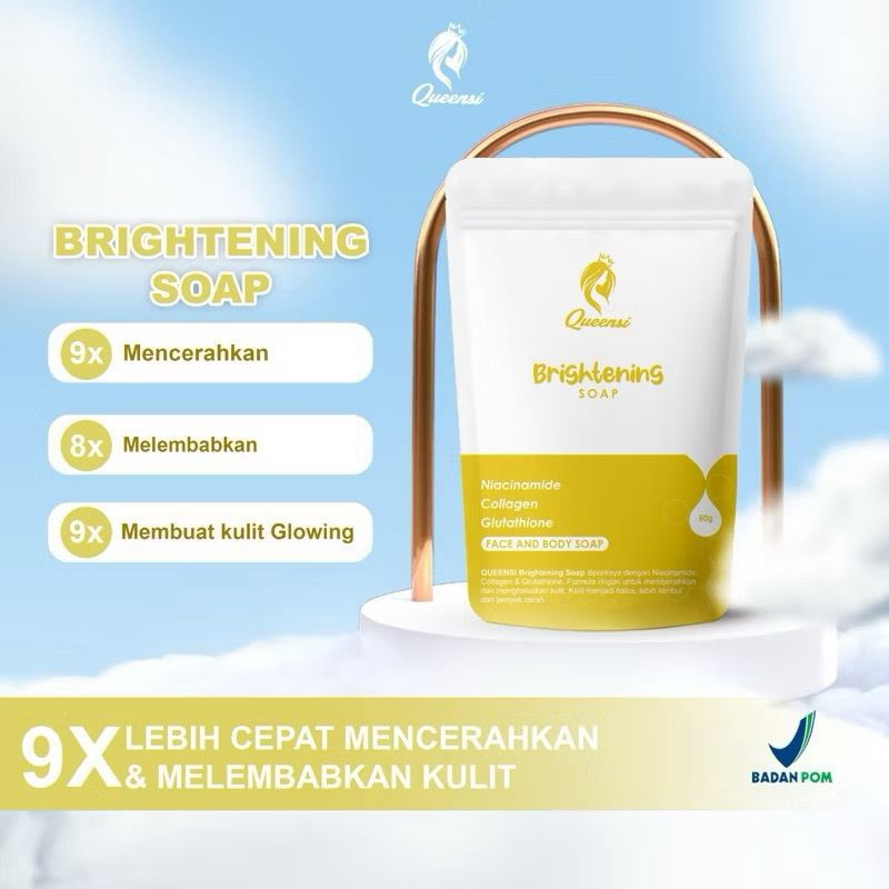 Queensi soap care Brigtening, Acne dan sulfur BPOM