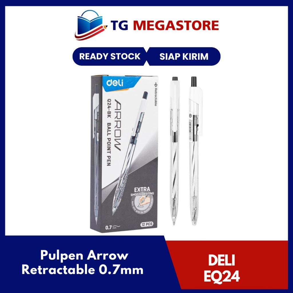 

Pulpen DELI Arrow Retractable 0.7mm - EQ24