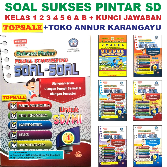 Tolis Soal Sd Sukses Pintar Topsale + Kunci Jawaban Buku SUKSES PINTAR 2025 Top Kelas 1 2 3 4 5 6 A 