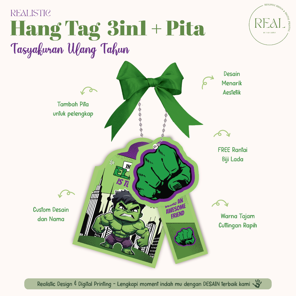 

Neo Artsy - (40pcs) HangTag & Stiker Ulang Tahun Karakter Berbentuk