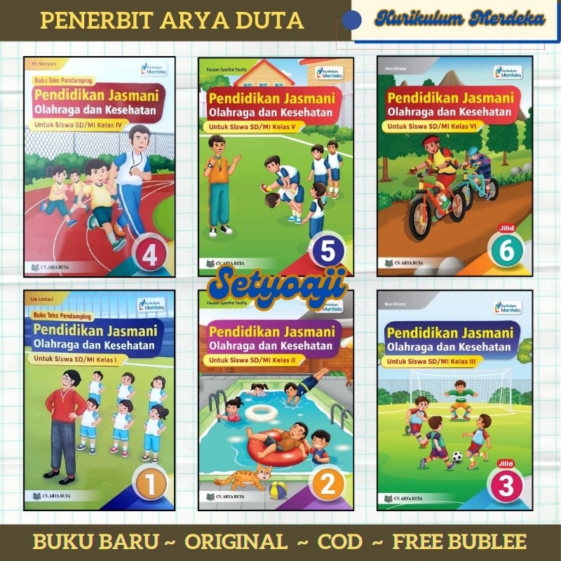 PJOK SD/ Mi Kelas 1 2 3 4 5 6 KM Penerbit Arya Duta