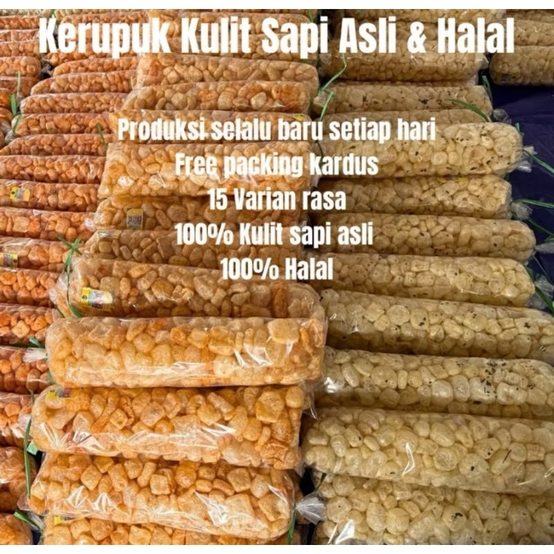 

Gooku 28 Store Kerupuk Kulit Sapi Rambak Dorokdok Sapi Asli Aneka Rasa Super Renyah 1 Bal