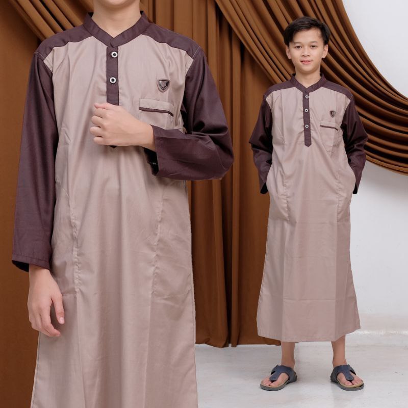 Jubah Anak Laki Laki Premium 9-16 Tahun Lengan panjang - Jubah Anak Laki Laki Bahan Toyobo