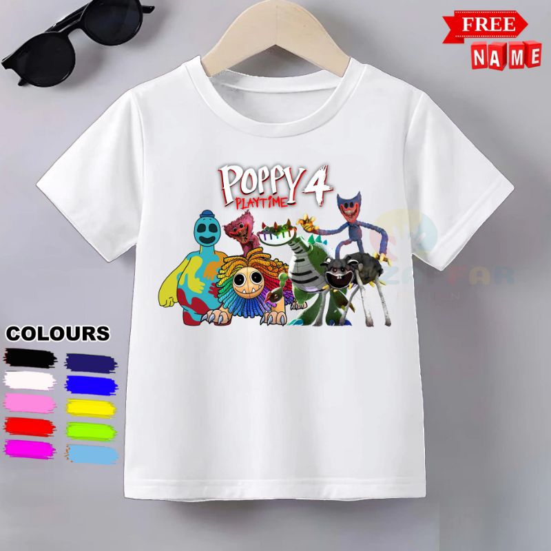 BAJU KAOS ANAK POPPY PLAYTIME 4 KAOS ANAK POPPY PLAYTIME 4 KARAKTER