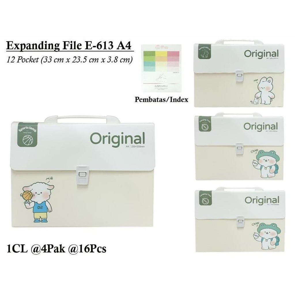 

WENGU EXPANDING FILE POCKET FOLDER A4 - 12 KANTUNG FILE