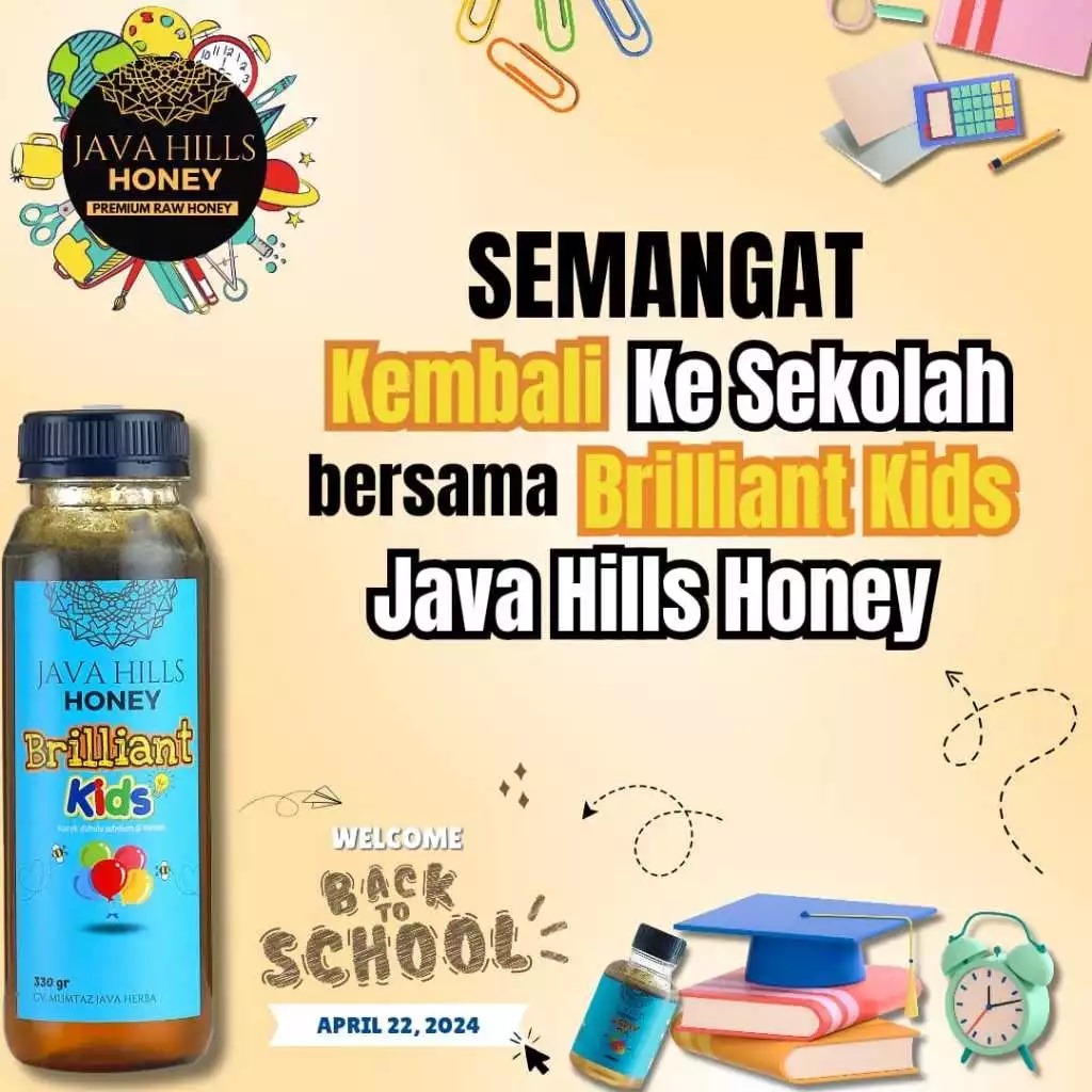 

Madu Brilliant Kids Java Hills Honey Madu Nutrisi Vitamin Anak Sehat&Cerdas [Beli 1 Free Hadiah 1]