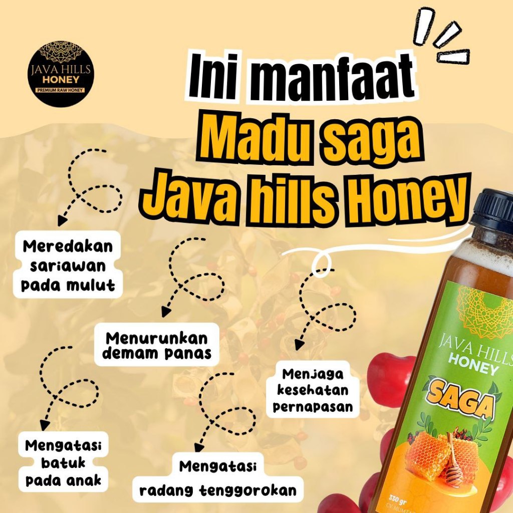 

JAVA HILLS Honey Madu Saga Meredakan Panas Dalam Batuk Berdahak [Beli 1 Free Hadiah 1]