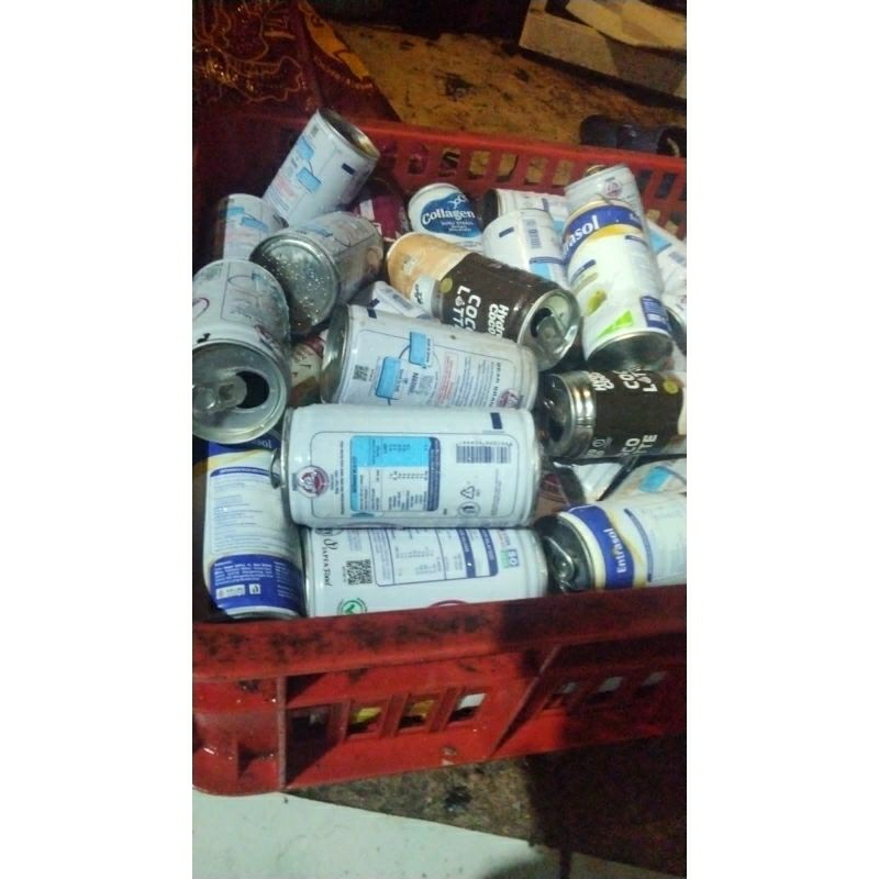 

kaleng bekas susu 50pcs buat kerajinan
