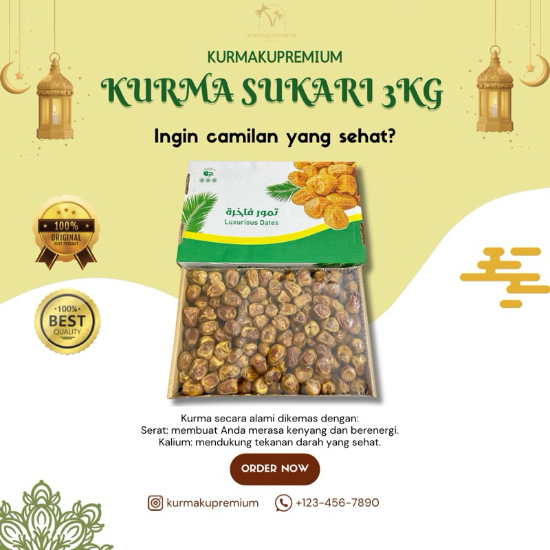 

KURMA SUKARI 3KG ORIGINAL 100%
