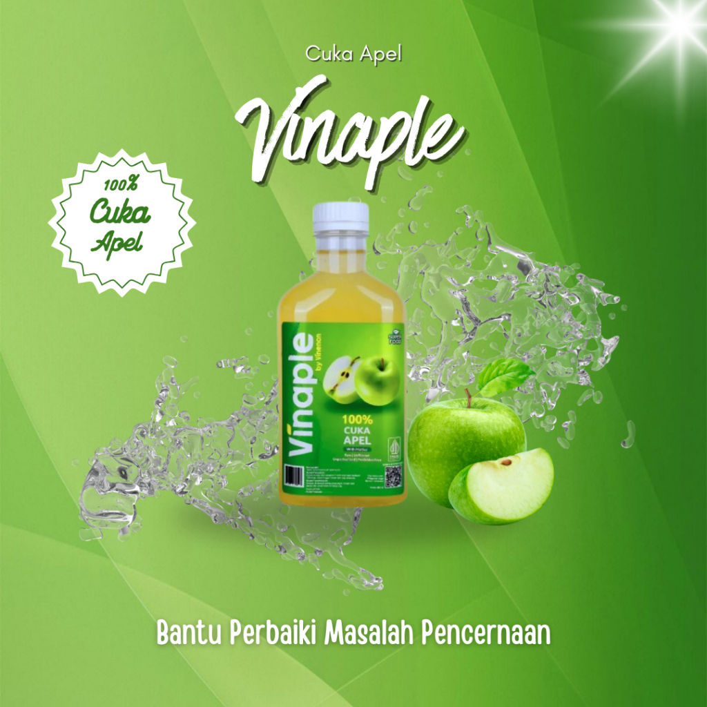 

Vinaple Cuka Apel 100% Bantu Atasi Masalah Pencernaan & Detoks Usus Alami
