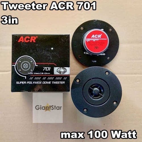 Speaker tweeter ACR 701 100 Watt 3in super polydome tweeter 8 ohm ACR701