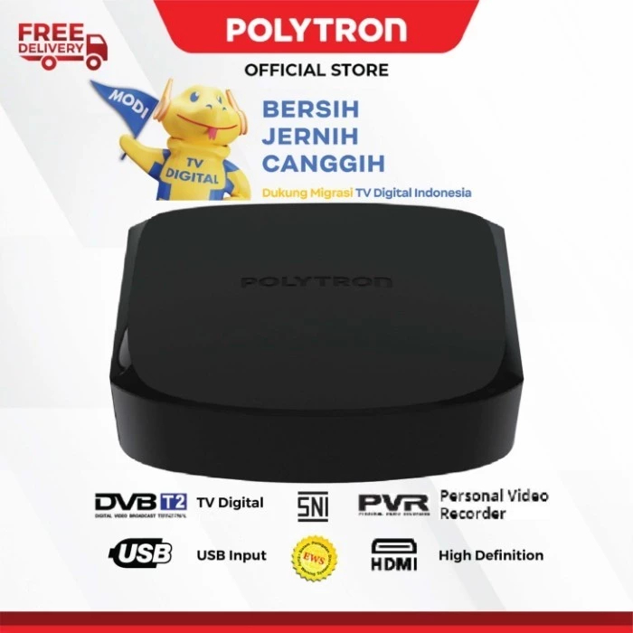 STB Set Top Box TV Digital POLYTRON PDV 700T2 bkan Matrix Apple Burger