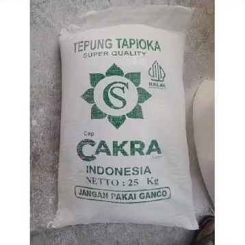 

Tepung tapioka Cakra repack kemasan 500 gr
