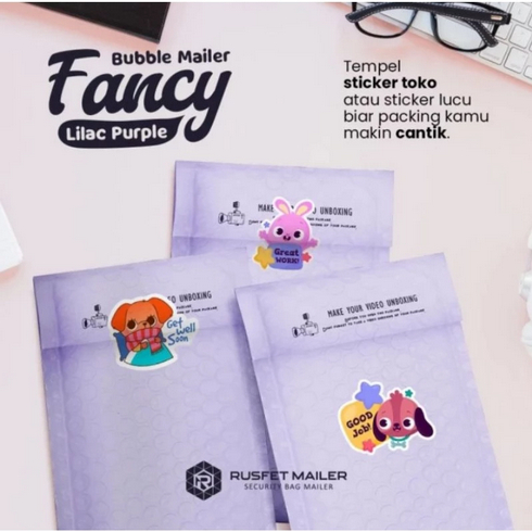 

AMPLOP BUBBLE MAILER ENVELOPE BUBBLE PACKING OLSHOP LIGHT PURPLE 12X18 LK