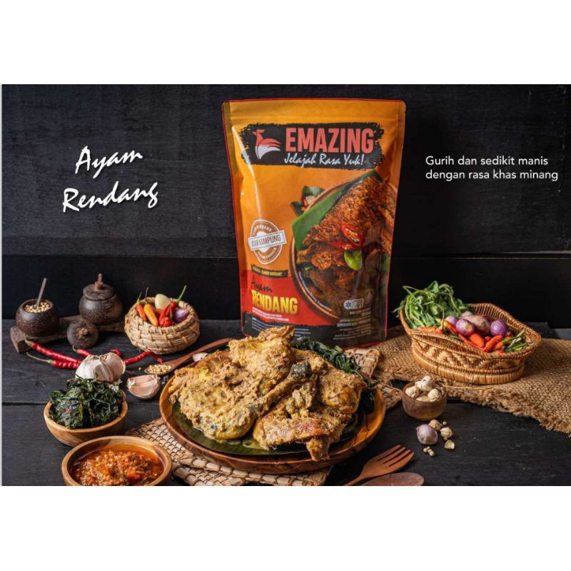 EMAZING / AYAM RENDANG / AYAM OLAHAN 900 GRAM