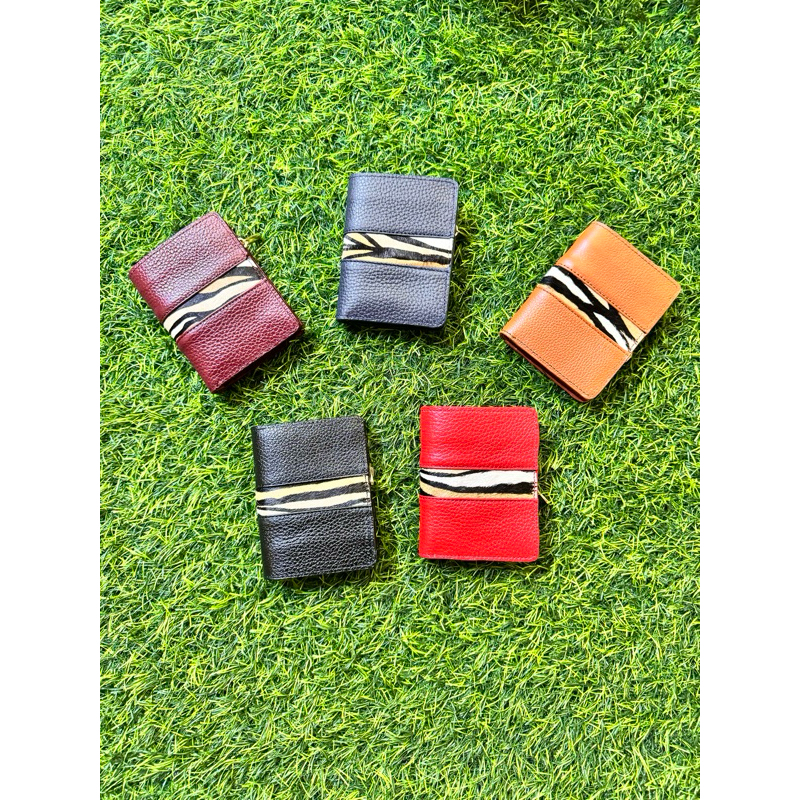 dompet mini bulu/dompet kulit asli / dompet wanita / dompet unik