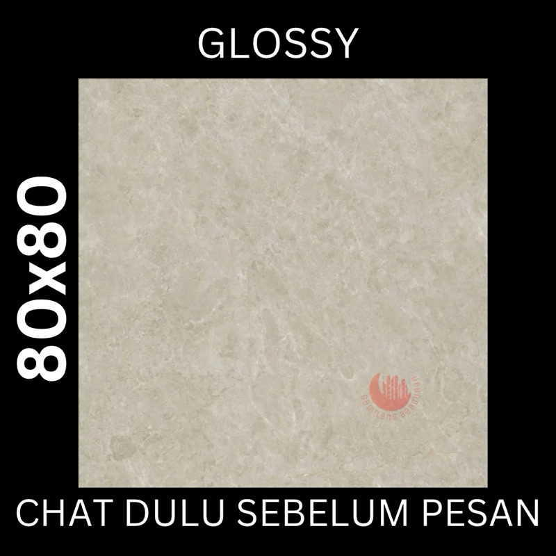 GRANIT SUNPOWER 80x80 BELLINI BEIGE / KERAMIK LANTAI / KERAMIK MEJA / KERAMIK LICIN / KILAT / MOTIF 