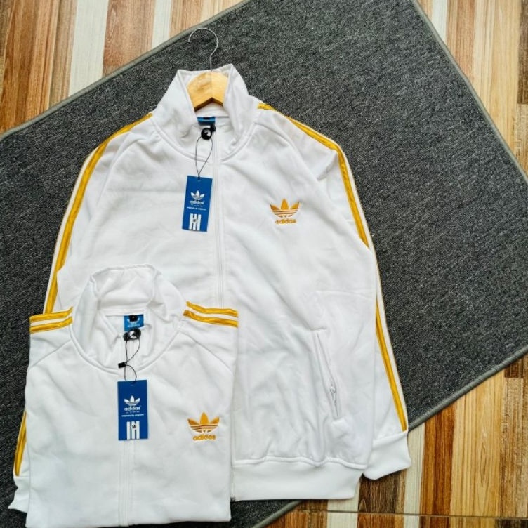 KODE A36B JAKET TRACKTOP ADIDAS 3FOIL WHITE GOLD