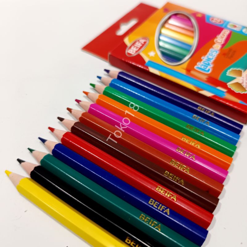 

Pensil Warna Murah Berkualitas 12 Warna Pendek(BEIFA)